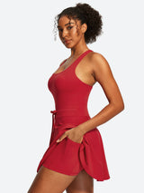 IUGA Tennis Mini Dresses With Built-in Shorts & Pockets | Affordable Yoga Leggings & Activewear by IUGA