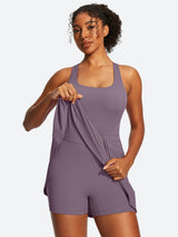 IUGA Tennis Mini Dresses With Built-in Shorts & Pockets | Affordable Yoga Leggings & Activewear by IUGA