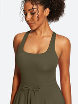 IUGA Tennis Mini Dresses With Built-in Shorts & Pockets | Affordable Yoga Leggings & Activewear by IUGA