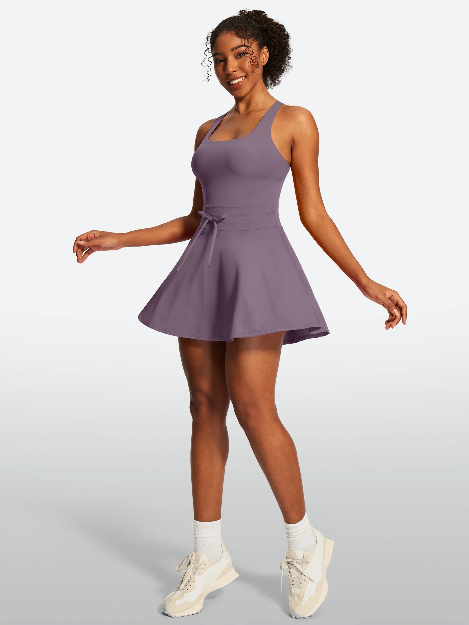 IUGA Tennis Mini Dresses With Built-in Shorts & Pockets | Affordable Yoga Leggings & Activewear by IUGA