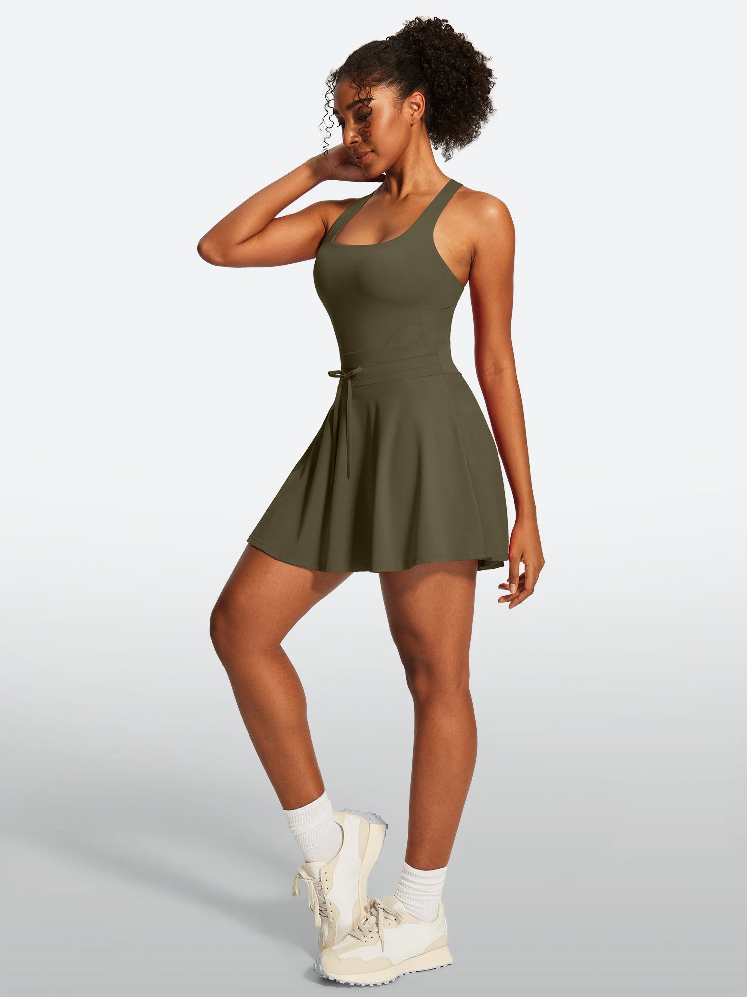 IUGA Tennis Mini Dresses With Built-in Shorts & Pockets | Affordable Yoga Leggings & Activewear by IUGA