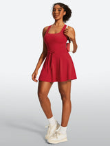 IUGA Tennis Mini Dresses With Built-in Shorts & Pockets | Affordable Yoga Leggings & Activewear by IUGA