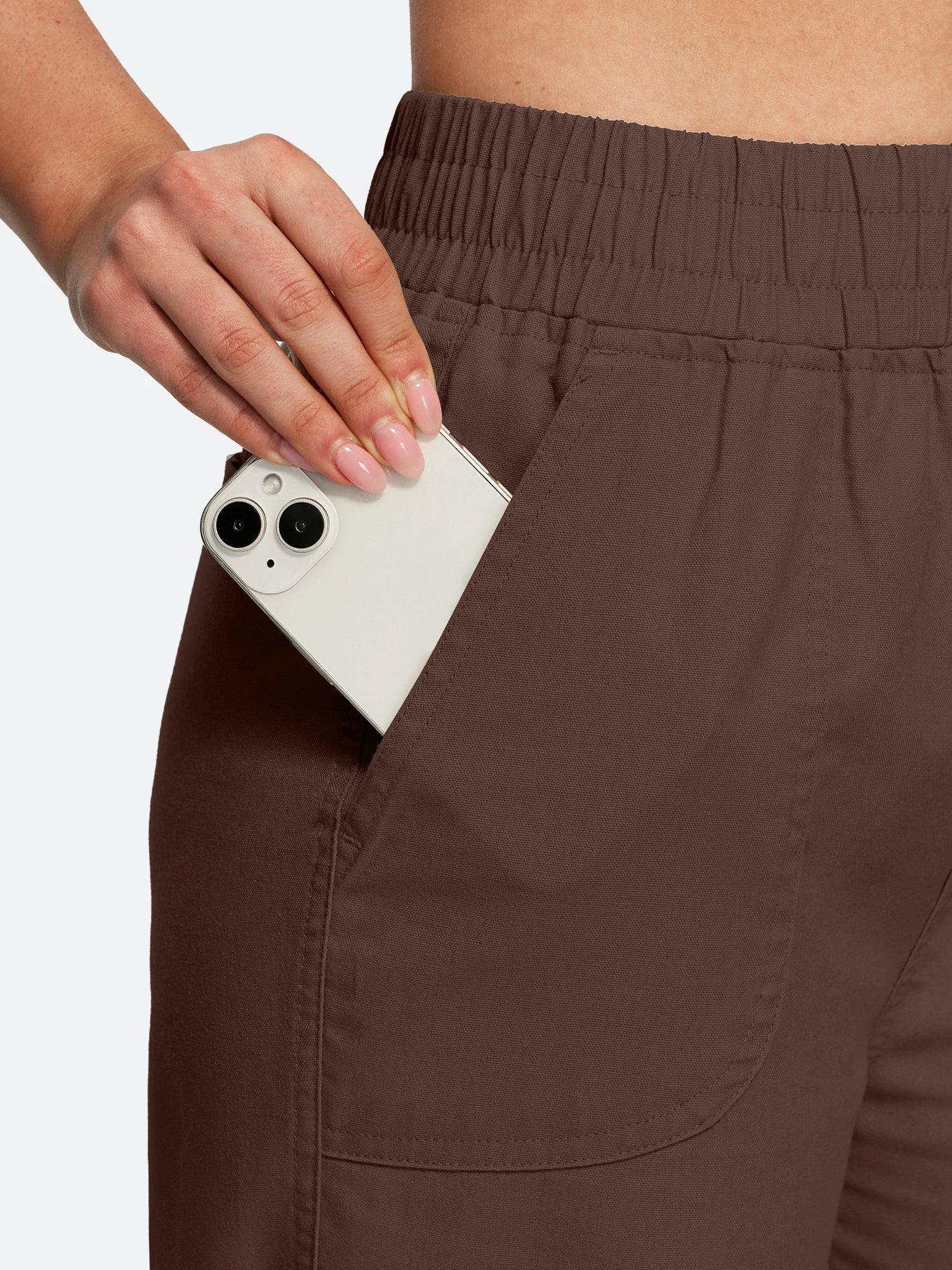 IUGA Cotton Linen Pull-On Wide Leg Pants With Pockets | Affordable Yoga Leggings & Activewear by IUGA