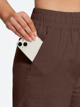 IUGA Cotton Linen Pull-On Wide Leg Pants With Pockets | Affordable Yoga Leggings & Activewear by IUGA