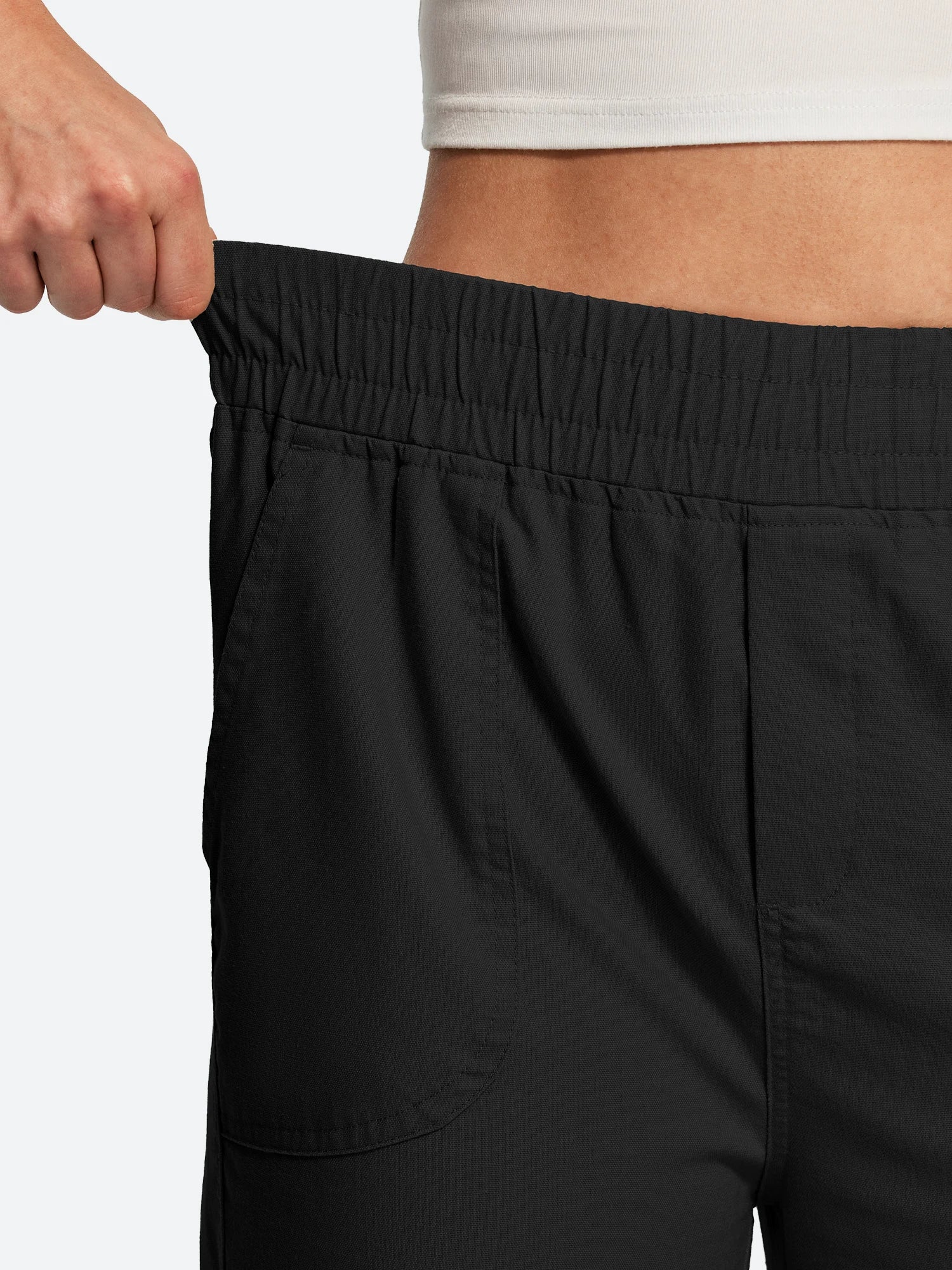 IUGA Cotton Linen Pull-On Wide Leg Pants With Pockets | Affordable Yoga Leggings & Activewear by IUGA