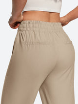 IUGA Cotton Linen Pull-On Wide Leg Pants With Pockets | Affordable Yoga Leggings & Activewear by IUGA