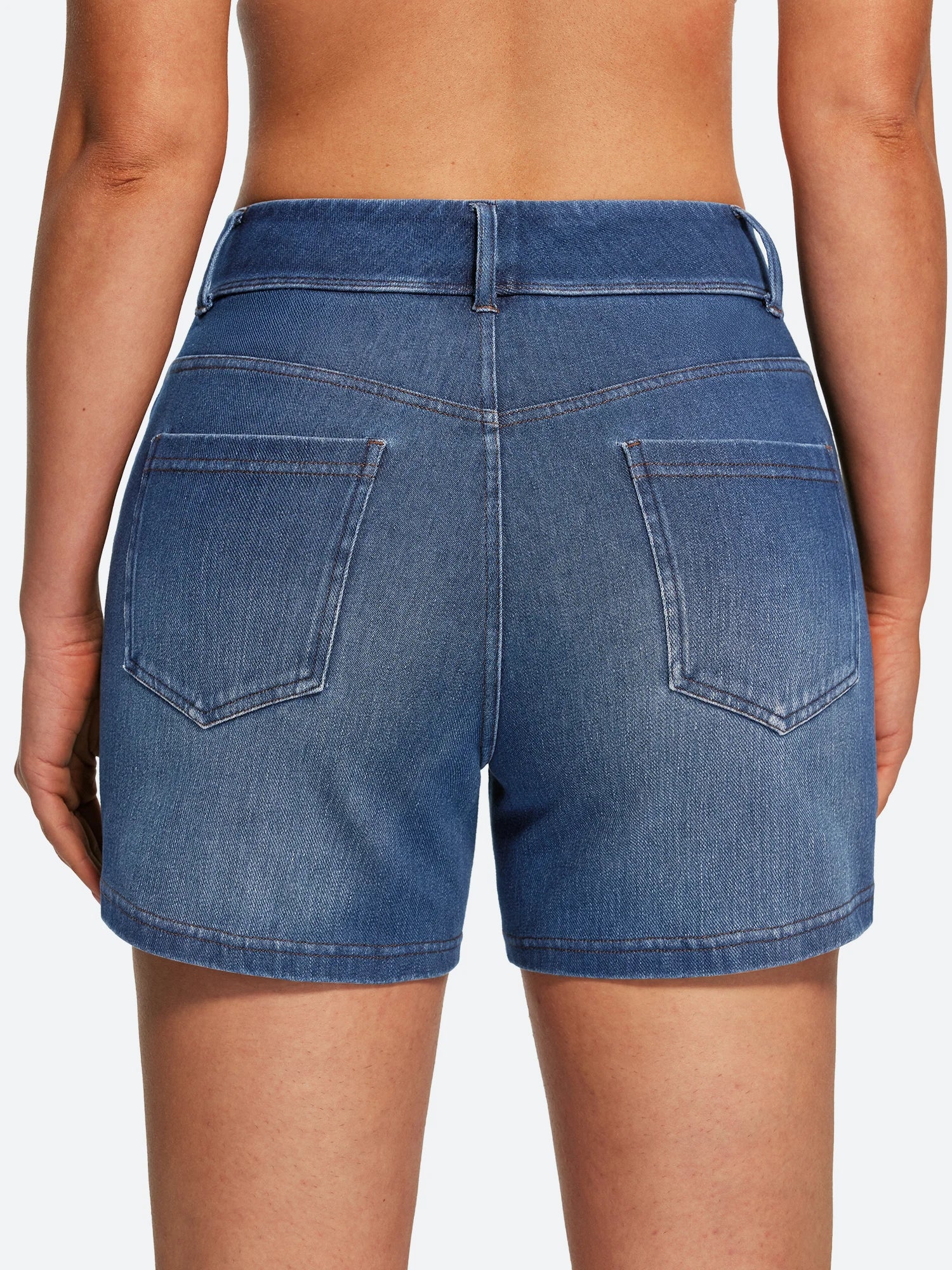 IUGA FlexDenim® Hight Waist Denim Shorts With Pockets | Affordable Yoga Leggings & Activewear by IUGA
