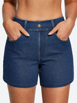 IUGA FlexDenim® Hight Waist Denim Shorts With Pockets | Affordable Yoga Leggings & Activewear by IUGA