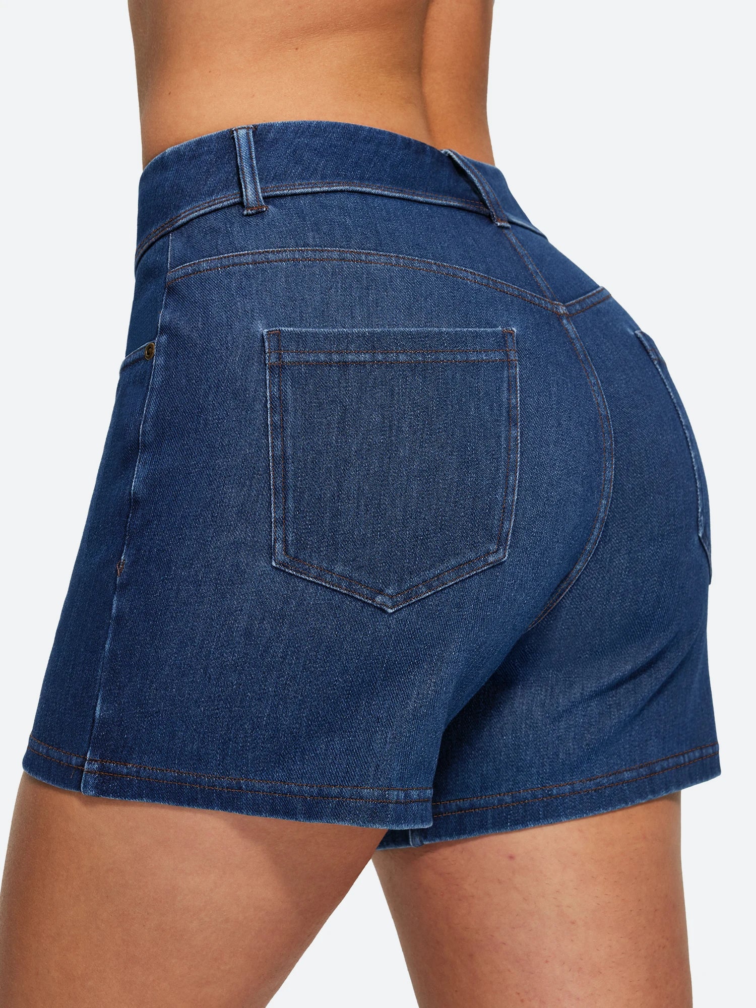 IUGA FlexDenim® Hight Waist Denim Shorts With Pockets | Affordable Yoga Leggings & Activewear by IUGA