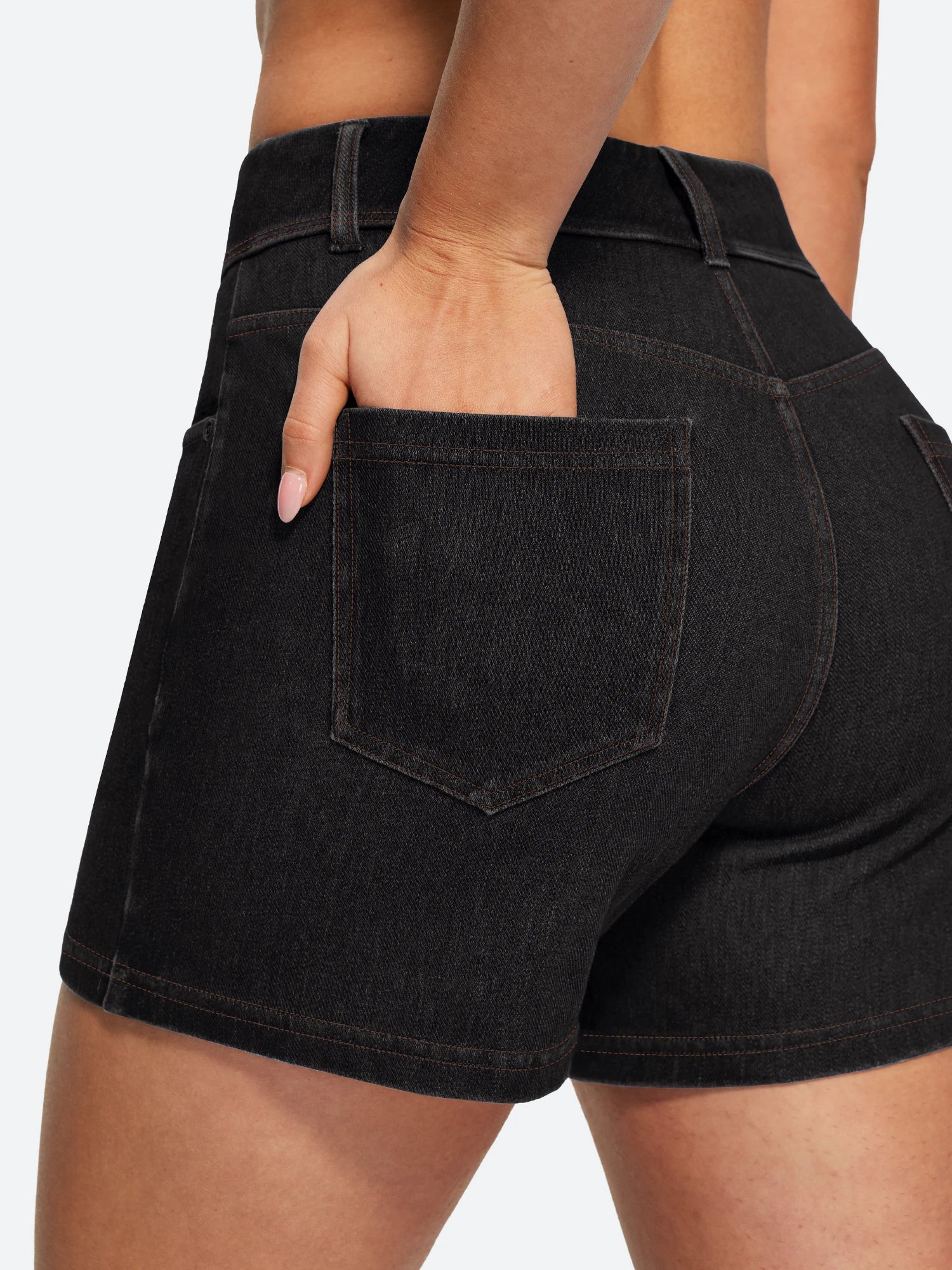 IUGA FlexDenim® Hight Waist Denim Shorts With Pockets | Affordable Yoga Leggings & Activewear by IUGA