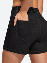 IUGA FlexDenim® Hight Waist Denim Shorts With Pockets | Affordable Yoga Leggings & Activewear by IUGA