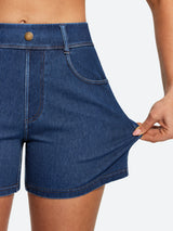 IUGA FlexDenim® Hight Waist Denim Shorts With Pockets | Affordable Yoga Leggings & Activewear by IUGA