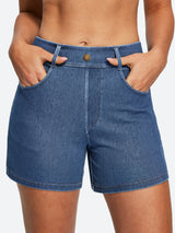 IUGA FlexDenim® Hight Waist Denim Shorts With Pockets | Affordable Yoga Leggings & Activewear by IUGA