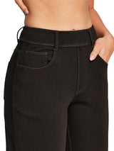 IUGA FlexDenim® Pull On High Waisted Knee Length Loose Fit Jean Shorts With Pockets | Affordable Yoga Leggings & Activewear by IUGA