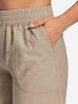 IUGA High Waisted Pull-On Comfy Linen Shorts With Pockets | Affordable Yoga Leggings & Activewear by IUGA