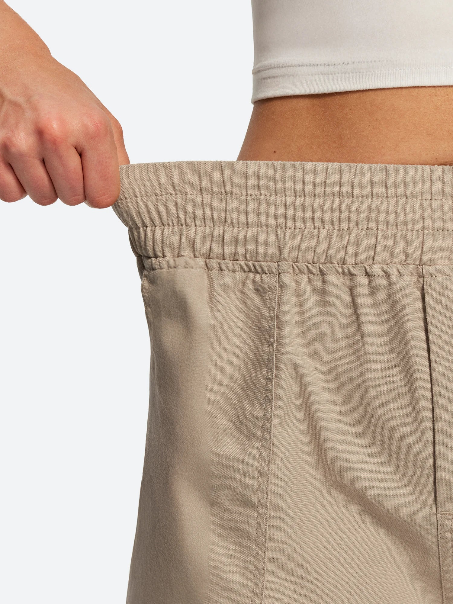 IUGA High Waisted Pull-On Comfy Linen Shorts With Pockets | Affordable Yoga Leggings & Activewear by IUGA