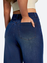 IUGA FlexDenim® High Waisted Pull On Tummy Control Wide Leg Jeans With Pockets