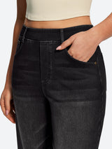 IUGA FlexDenim® High Waisted Pull On Tummy Control Wide Leg Jeans With Pockets