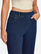 IUGA FlexDenim® High Waisted Pull On Tummy Control Wide Leg Jeans With Pockets