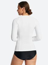 IUGA UPF 50+ Long Sleeve Quick-Dry Rash Guard Swimsuit With Half Zip & Thumbholes | Affordable Yoga Leggings & Activewear by IUGA