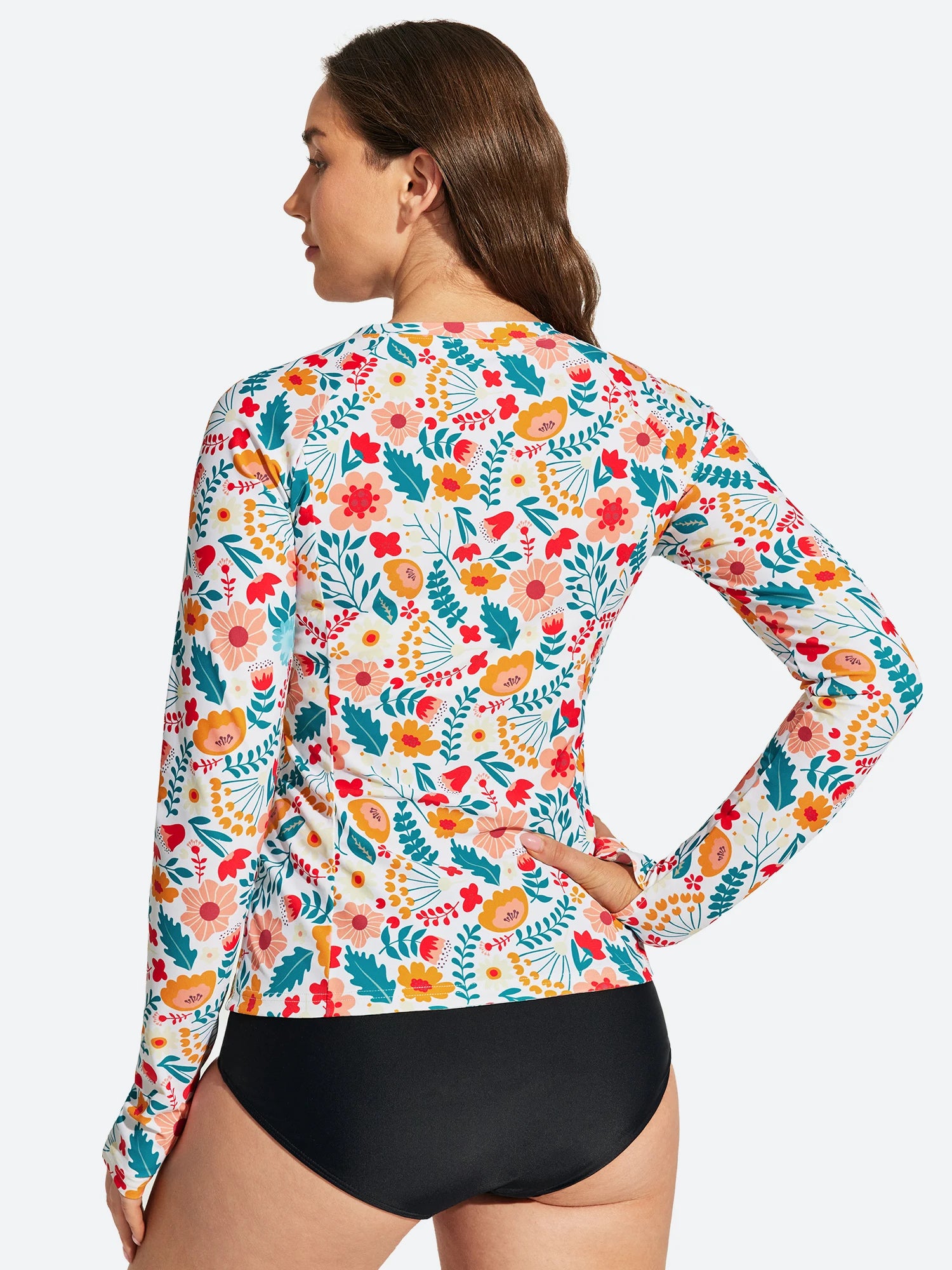 IUGA UPF 50+ Long Sleeve Quick-Dry Rash Guard Swimsuit With Half Zip & Thumbholes | Affordable Yoga Leggings & Activewear by IUGA