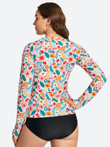 IUGA UPF 50+ Long Sleeve Quick-Dry Rash Guard Swimsuit With Half Zip & Thumbholes | Affordable Yoga Leggings & Activewear by IUGA