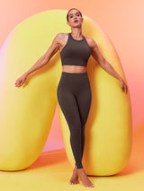 IUGA FlexTight High-Waist Sandwich No Front Seam Tummy Control Leggings With Pockets