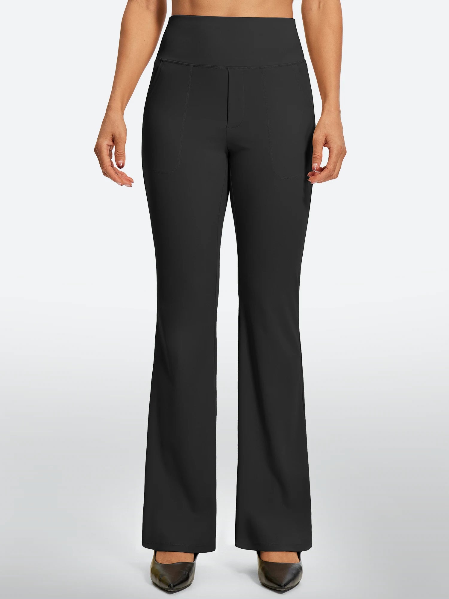 IUGA Women’s High-Waisted Tummy Control & Pull-On Bootcut Yoga Pants With Pockets