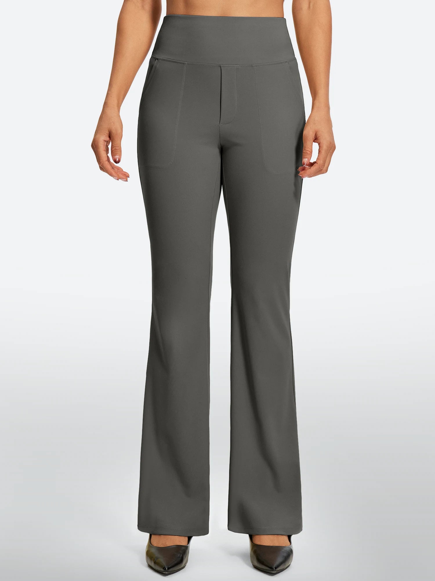 IUGA Women’s High-Waisted Tummy Control & Pull-On Bootcut Yoga Pants With Pockets