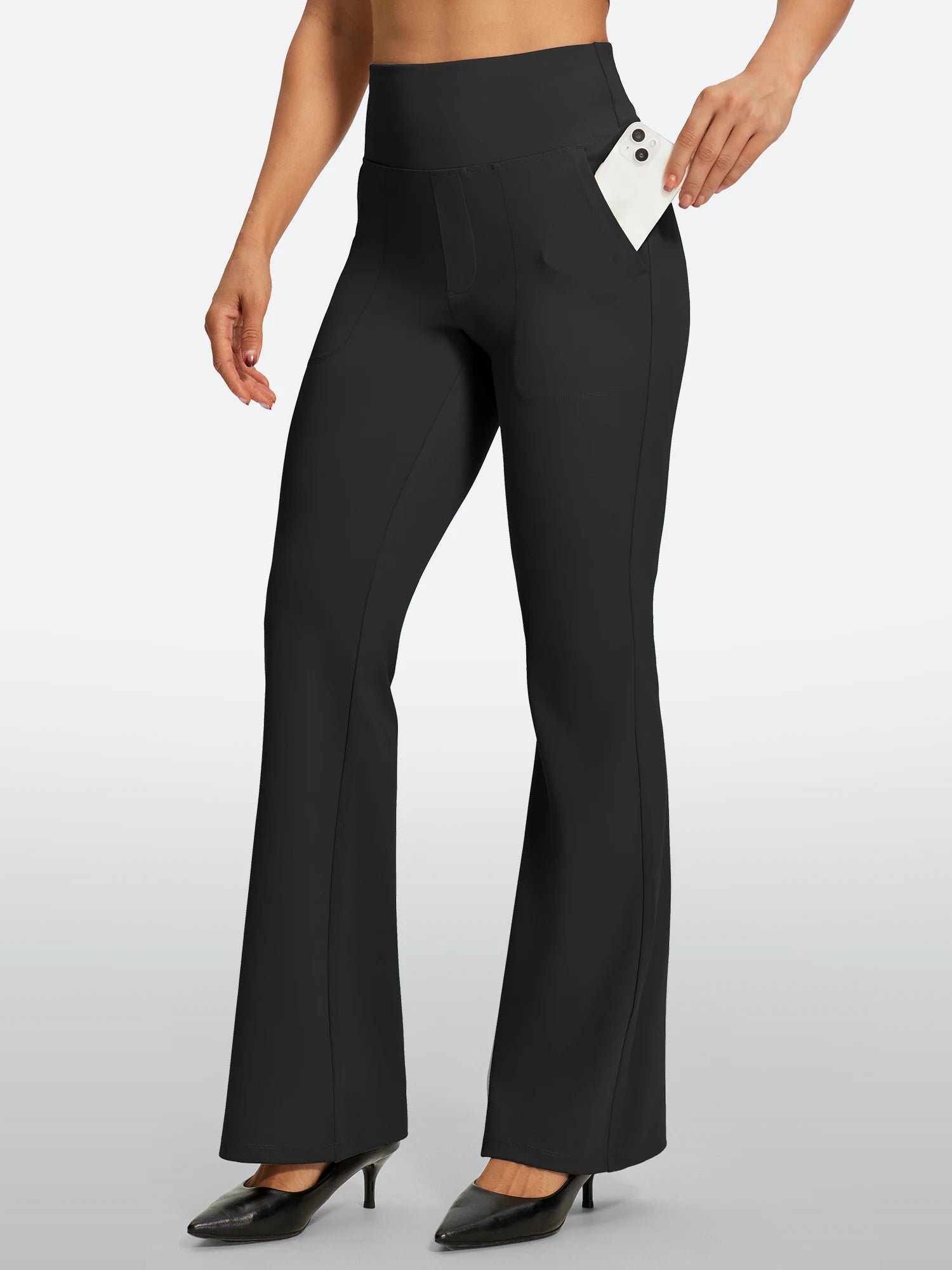 IUGA Women’s High-Waisted Tummy Control & Pull-On Bootcut Yoga Pants With Pockets