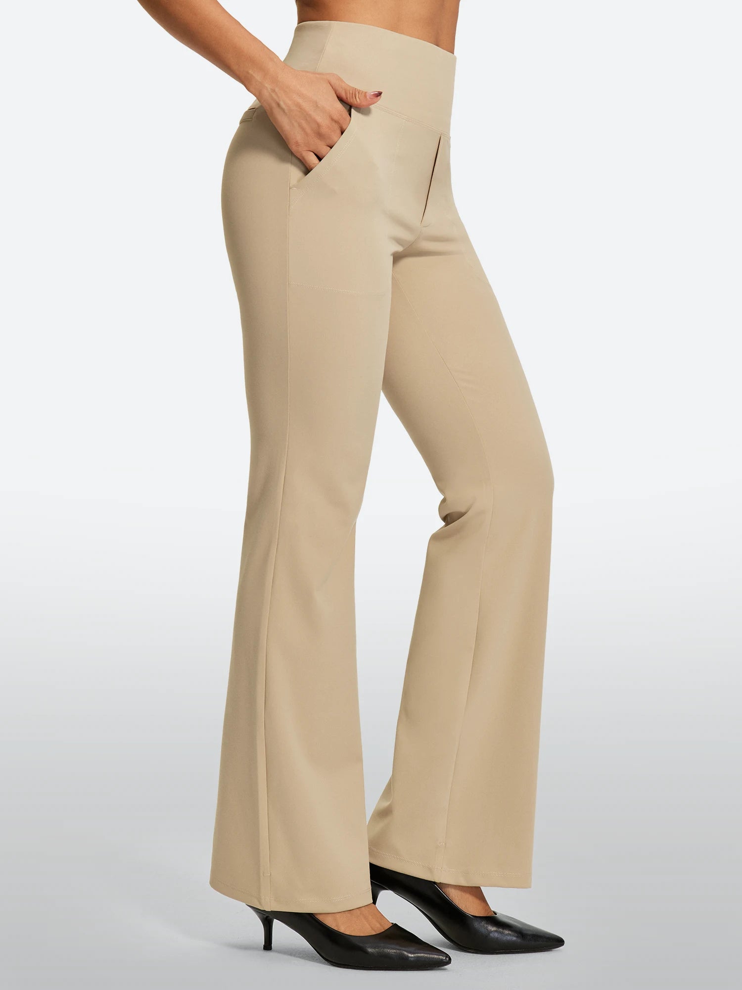 IUGA Women’s High-Waisted Tummy Control & Pull-On Bootcut Yoga Pants With Pockets