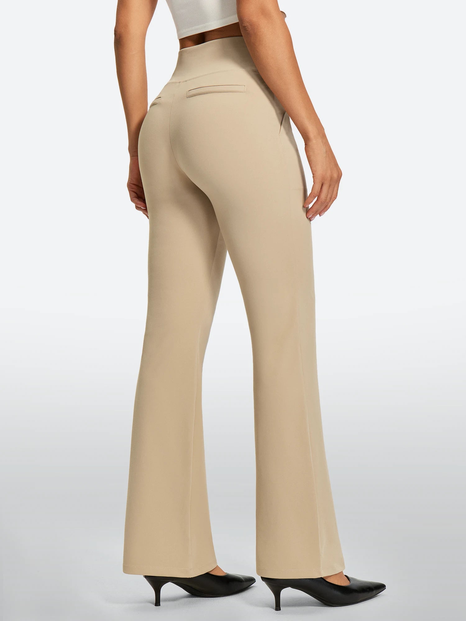 IUGA Women’s High-Waisted Tummy Control & Pull-On Bootcut Yoga Pants With Pockets