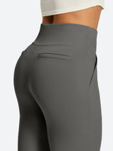 IUGA Women’s High-Waisted Tummy Control & Pull-On Bootcut Yoga Pants With Pockets
