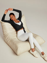 IUGA Long Sleeve Front or Back Tie Cover Up Pilates Wrap Top