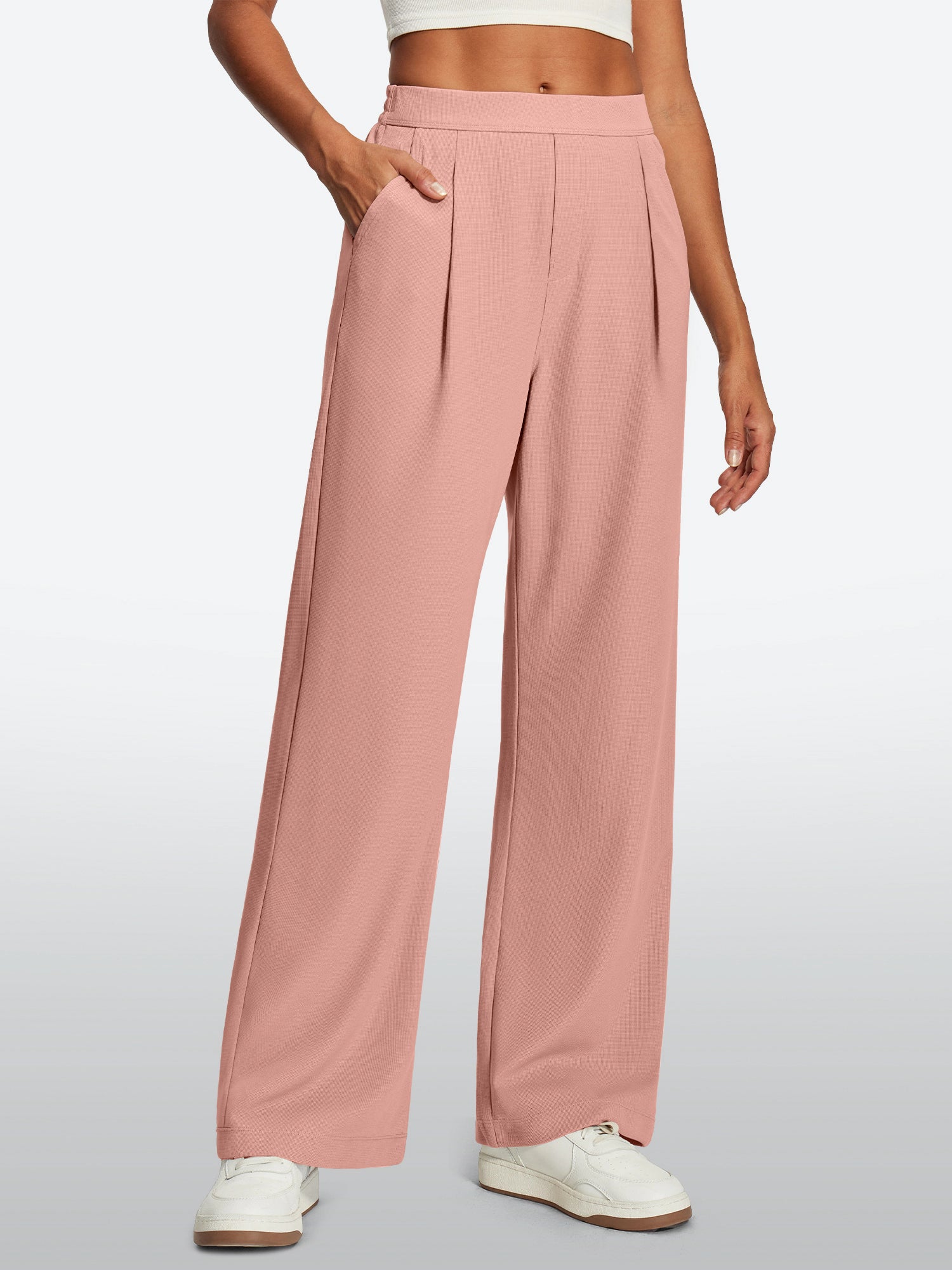 IUGA High-Waisted Waffle Work Pants - IUGA