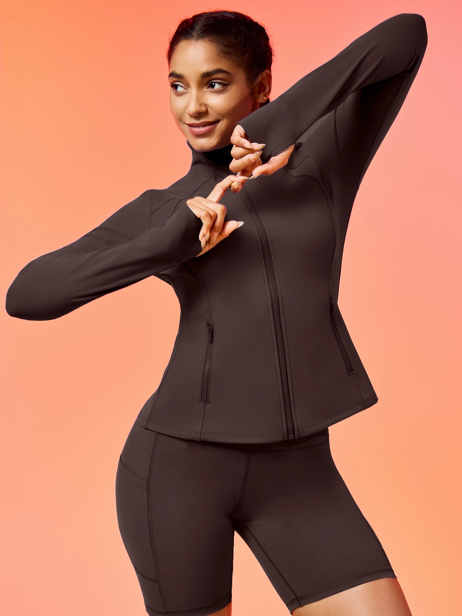 IUGA FlexTight Full Zip Lightweight Running Track Jacket With Thumbholes | Affordable Yoga Leggings & Activewear by IUGA