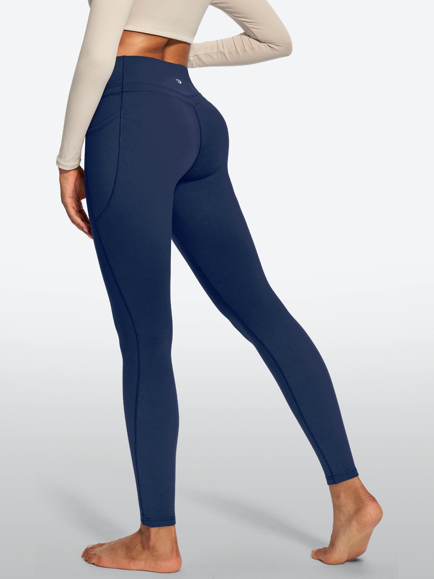 IUGA Heatlab® Sandwich Waistband Fleece Lined No Front Seam Leggings | Affordable Yoga Leggings & Activewear by IUGA