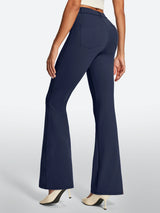 IUGA Stretchy Pull On Bootcut Work Pants With Pockets