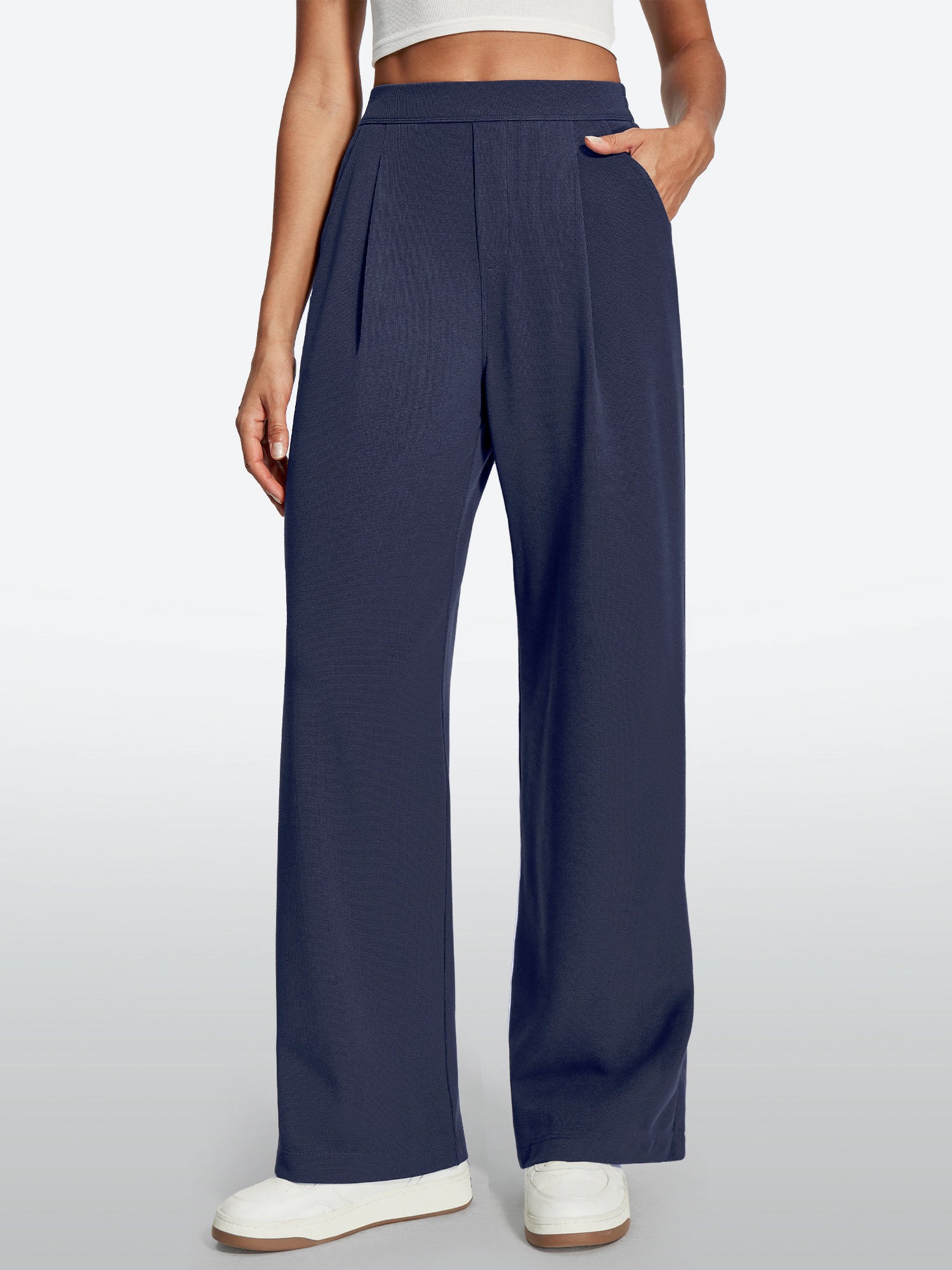 IUGA High-Waisted Waffle Work Pants - IUGA