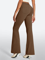 IUGA Stretchy Pull On Bootcut Work Pants With Pockets