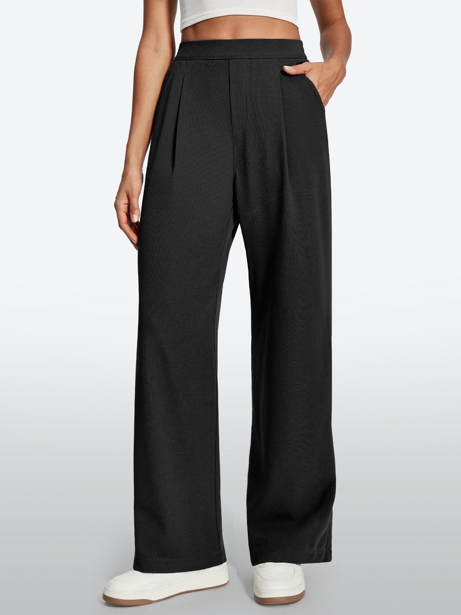 IUGA High-Waisted Waffle Work Pants - IUGA