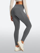 IUGA HeatLab® Waterproof No Front Seam Fleece-Lined High-Waist Drawstring Leggings | Affordable Yoga Leggings & Activewear by IUGA