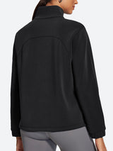 IUGA Soft Quarter Zip Pullover Cropped Drawstring Hem Sweatshirts With Pockets - IUGA