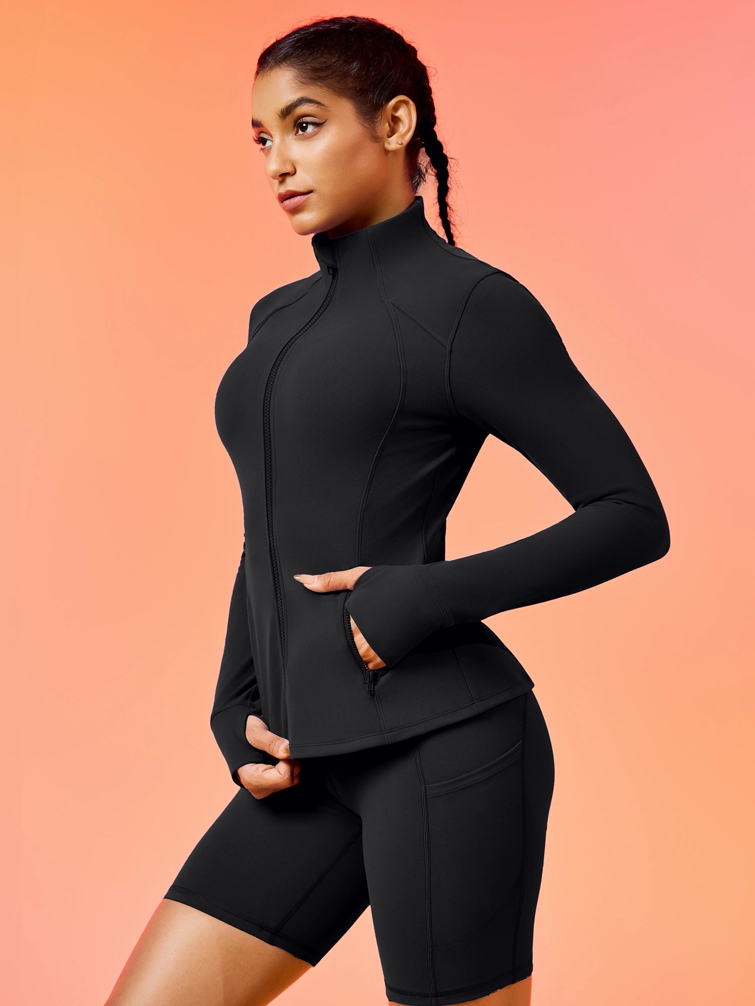 IUGA FlexTight Full Zip Lightweight Running Track Jacket With Thumbholes | Affordable Yoga Leggings & Activewear by IUGA