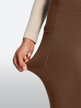 IUGA HeatLab® Waterproof No Front Seam Fleece-Lined High-Waist Drawstring Leggings | Affordable Yoga Leggings & Activewear by IUGA