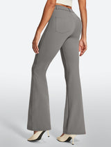 IUGA Stretchy Pull On Bootcut Work Pants With Pockets