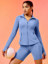 IUGA FlexTight Full Zip Lightweight Running Track Jacket With Thumbholes | Affordable Yoga Leggings & Activewear by IUGA