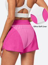 IUGA 5'' High Waisted Quick Dry Stretchy Running Shorts With Liner - IUGA