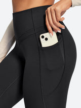 IUGA Heatlab® Sandwich Waistband Fleece Lined No Front Seam Leggings | Affordable Yoga Leggings & Activewear by IUGA