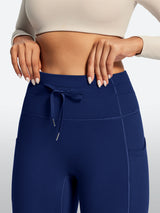 IUGA HeatLab® Waterproof No Front Seam Fleece-Lined High-Waist Drawstring Leggings | Affordable Yoga Leggings & Activewear by IUGA